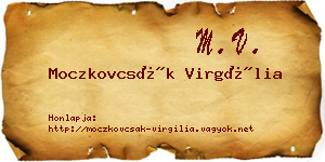 Moczkovcsák Virgília névjegykártya